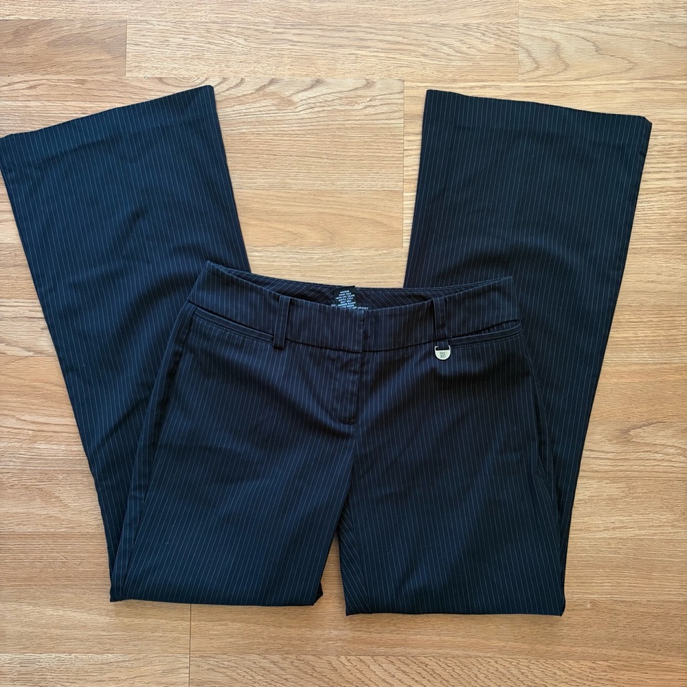 Black Pinstripe Trousers